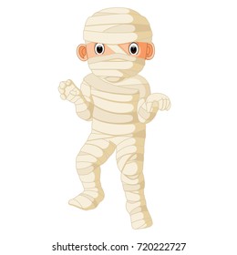 vector illustration of Cartoon Egyptian mummy