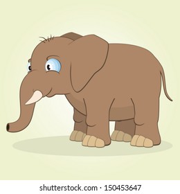 Vector Illustration of Cartoon Elephant
