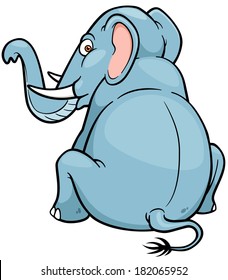 Vector illustration of Cartoon Elephant