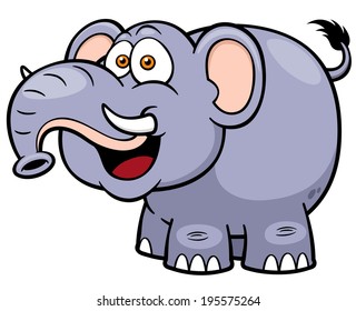 Vector illustration of Cartoon Elephant