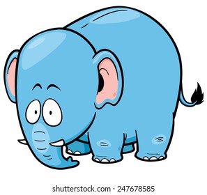 Vector illustration of Cartoon Elephant
