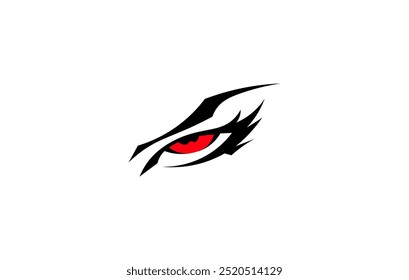 Ilustração vetorial de desenho animado mau olho em estilo minimalista isolado no fundo branco