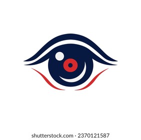 Ilustración vectorial del ojo de dibujos animados para el logotipo	