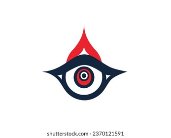 Vector illustration of cartoon eye for logo	
