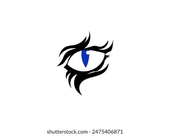 Ilustración vectorial de ojo de dibujos animados para logotipo