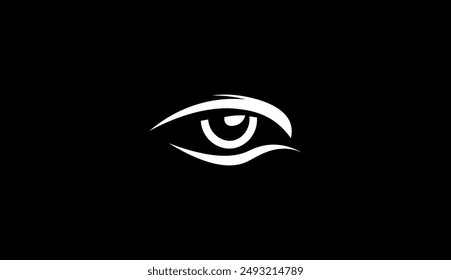 Ilustración vectorial de ojo de dibujos animados para logotipo	