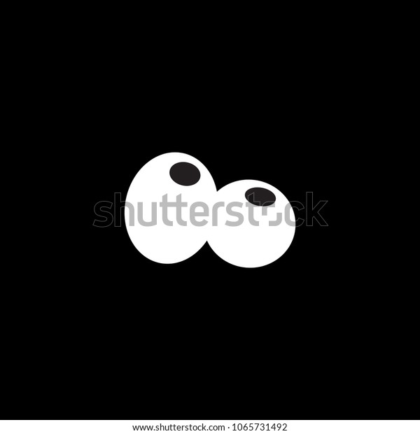 Vector Illustration Cartoon Eyes Dark Stock Vector (Royalty Free