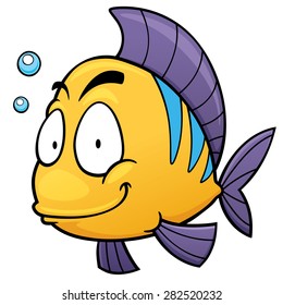 Vector illustration of Cartoon fish