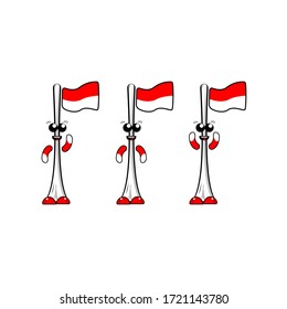  Vektorgrafik. Karikaturenflagge
Indonesische Flagge