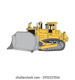 bulldozer front view