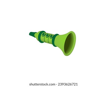 Vector illustration of cartoon flute isolated on white background