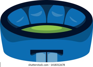 Vector Illustration Cartoon Football Stadium Icon Isolated