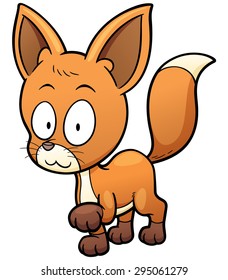 Vector illustration of Cartoon fox