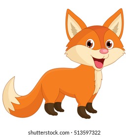 Cute Fox Cartoon Stock Illustration 457054231