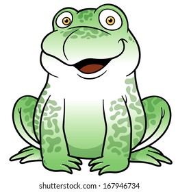 vector illustration of Cartoon frog