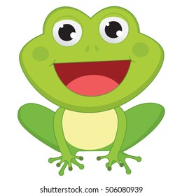 Vector Illustration Of Cartoon Frog