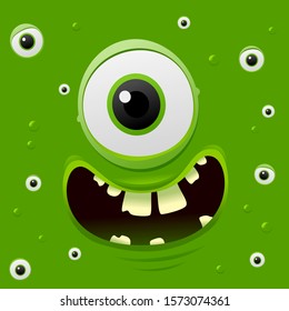 Vector Illustration Cartoon Funny Blue Monster Stock Vector (Royalty ...