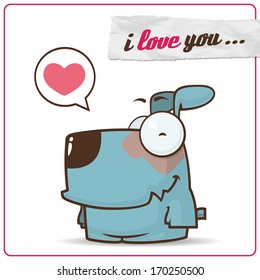 Vector illustration of cartoon funny dogs.