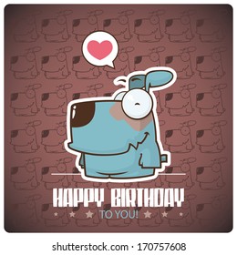 Vector illustration of cartoon funny dogs.