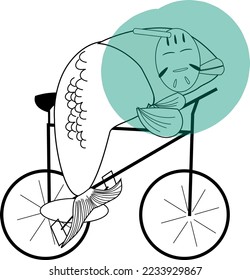 Vector illustration, cartoon, funny, graphic