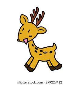 Vector illustration of Cartoon giraffe
