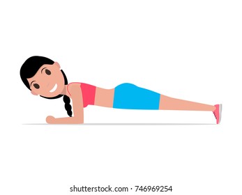 Plank Exercise Stock Illustrations, Images & Vectors | Shutterstock