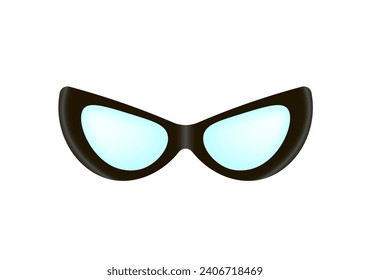 Vector illustration of cartoon glasses isolated on white background