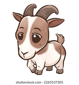 Vector illustration of Cartoon Goat