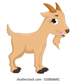 Vector Illustration Of Cartoon Goat