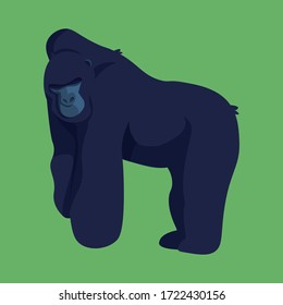 Vector Illustration Cartoon Graphic Icon Of Harambe Gorilla King Kong Monkey Zoo