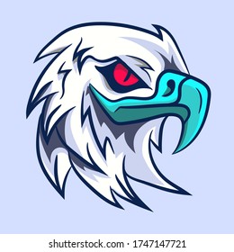 vector illustration cartoon graphic icon of eagle logo esport mascot