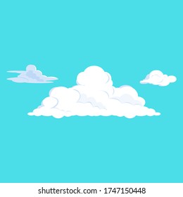 vector illustration cartoon graphic icon of sunny cloud sky