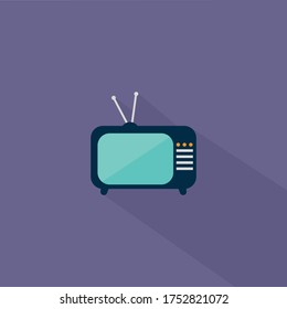 vector illustration cartoon graphic icon of retro television
