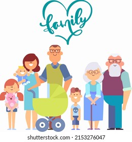 vector illustration of cartoon graphics of people, family, text. top view, perfect for backdrops, social media and commemorating international family day