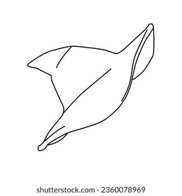 Vector illustration of a cartoon Halloween witch hat icon Sketch Vector
