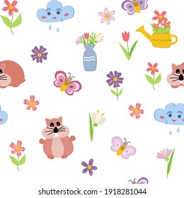 Vector illustration of Cartoon Hamster Set