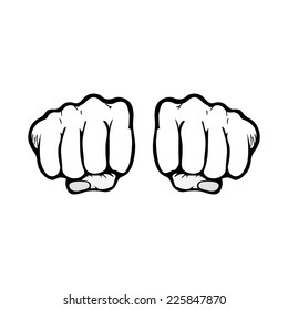 Vector illustration of cartoon hand