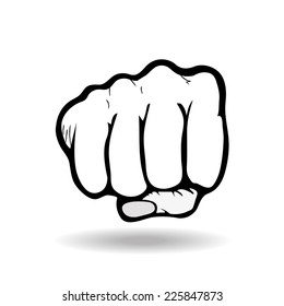 Vector illustration of cartoon hand