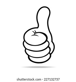 Vector illustration of cartoon hand