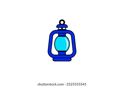 Vector illustration of cartoon hand lamp in minimalist style