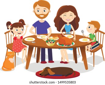 Familia Almorzando Imagenes Fotos De Stock Y Vectores Shutterstock