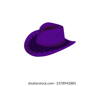 Vector illustration of a cartoon hat in purple color