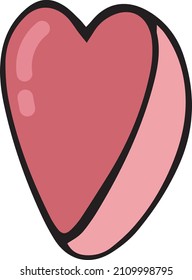 Ilustración vectorial de un corazón de dibujos animados