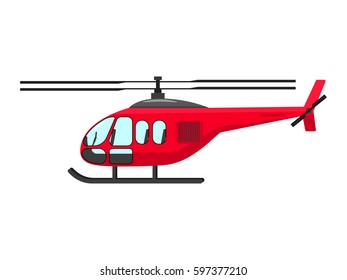 Vector Illustration Cartoon Helicopter Object Isolated Stock Vector ...