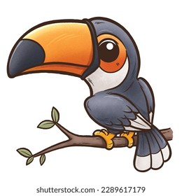 Ilustración vectorial de Cartoon Hornbill