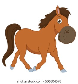 Vector Illustration Of A Cartoon Horse