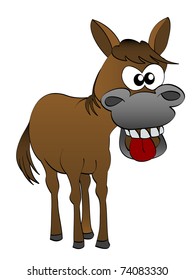 vector illustration of a cartoon horse