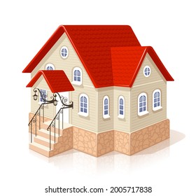 Vector illustration of a cartoon house.