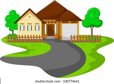 Vector illustration of cartoon house