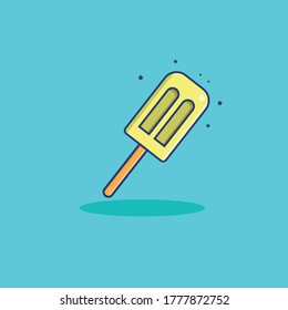 Vector illustration of cartoon ice cream rod design